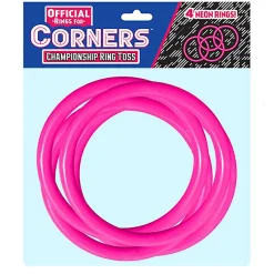Flat River Group Corners Championship Magenta Pink Ring Toss Set - 4pc Official Ring Set* Activities & Games|Social & Emotional Skills