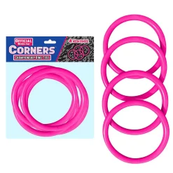 Flat River Group Corners Championship Magenta Pink Ring Toss Set - 4pc Official Ring Set* Activities & Games|Social & Emotional Skills