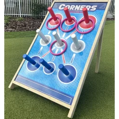 Flat River Group Corners Championship Magenta Pink Ring Toss Set - 4pc Official Ring Set* Activities & Games|Social & Emotional Skills