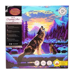 AreYouGame Craft Buddy Howling Wolves Crystal Art Medium Framed Kit* Crafts & Activities