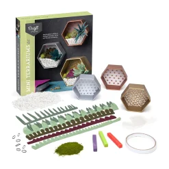 AreYouGame Craft Crush Mini Terrariums Kit - Create Felt Succulent Displays* Crafts & Activities