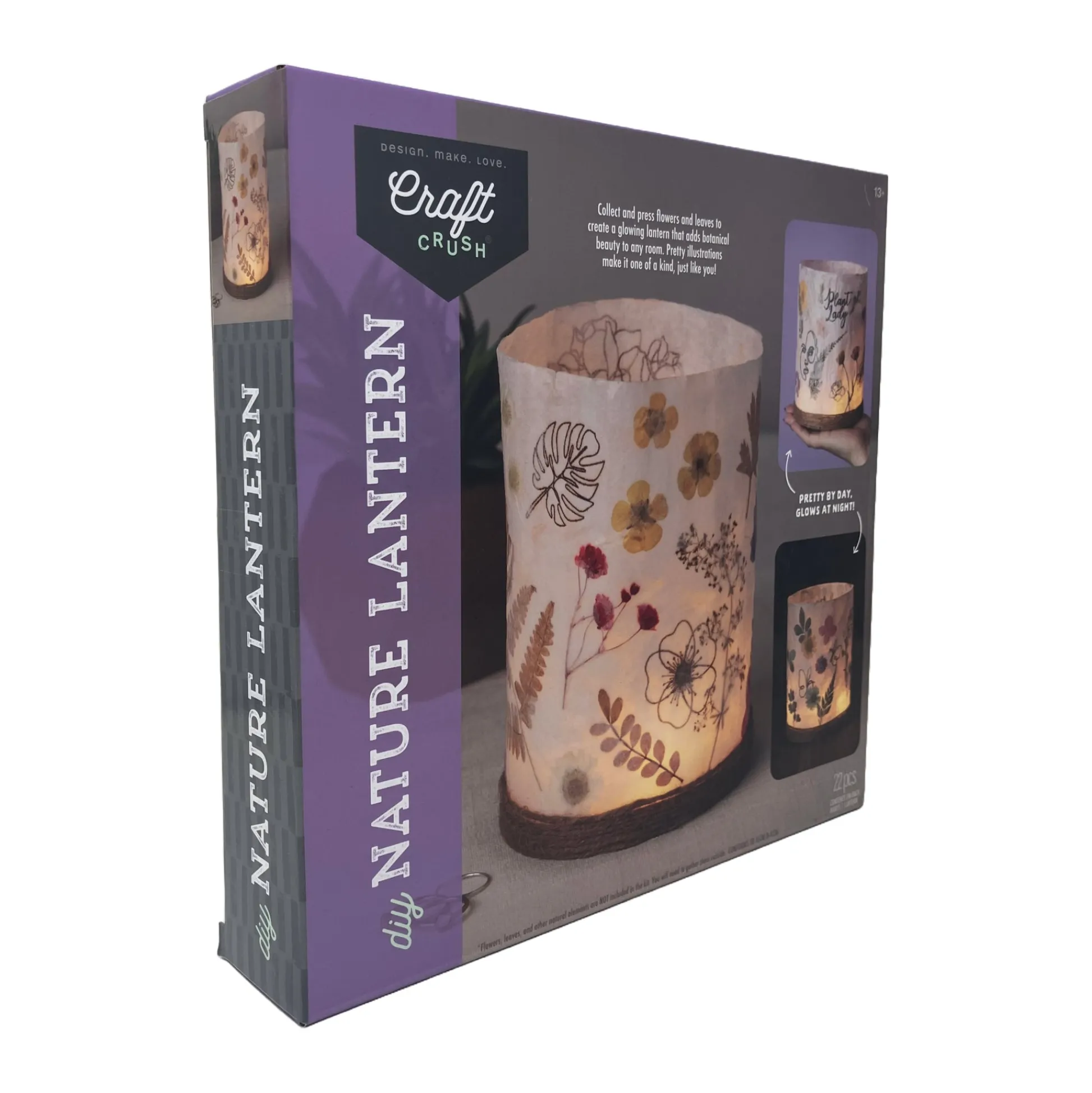 AreYouGame Craft Crush Nature-Inspired DIY Lantern Kit - Create Your Own Floral Masterpiece* Crafts & Activities