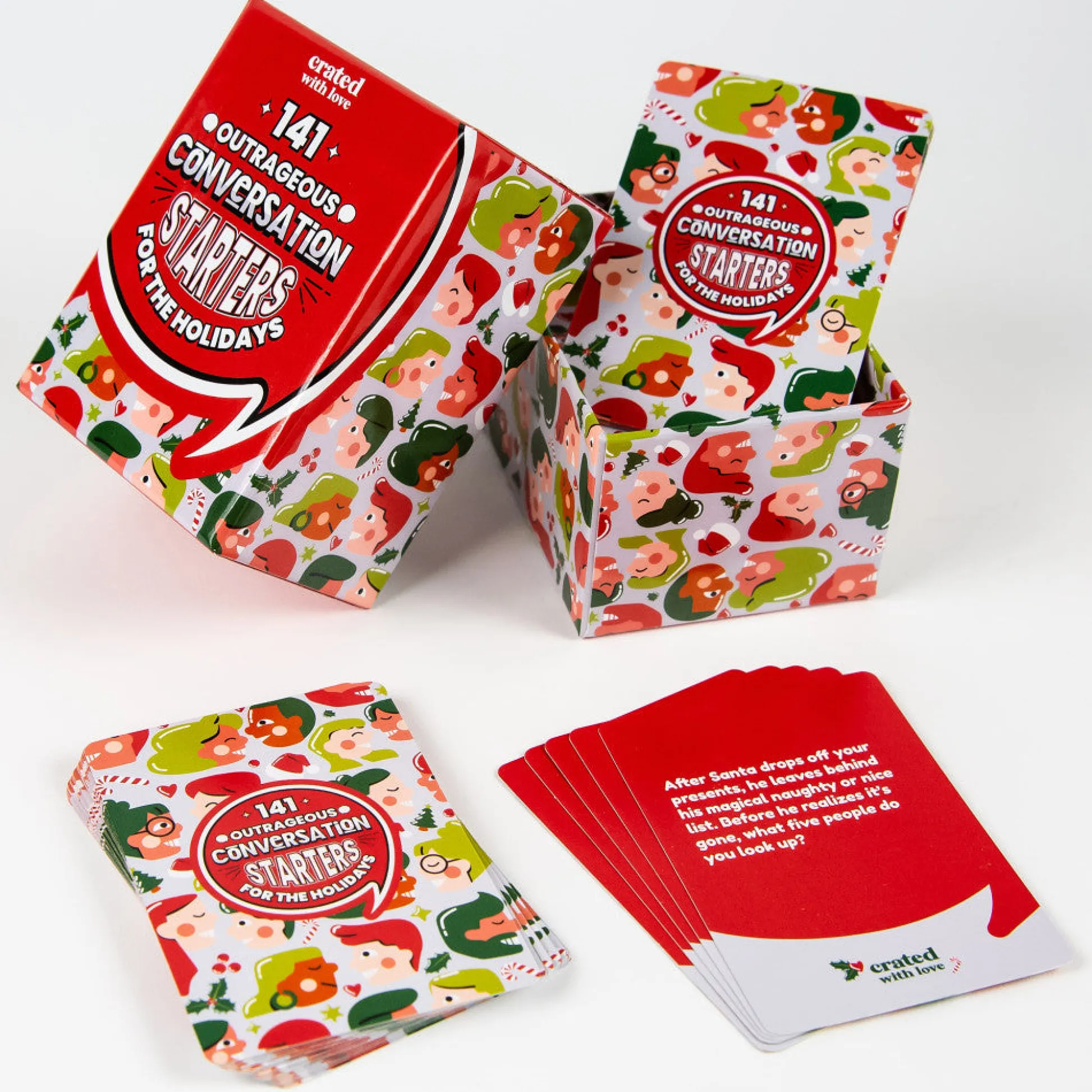 Flat River Group Crated With Love Holiday Edition Conversation Starters Game* Social & Emotional Skills|Family & Entertainments Games