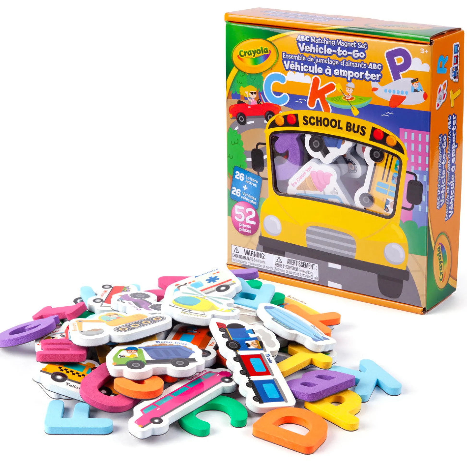 Flat River Group Crayola ABC Matching Magnet Set - Vehicle-To-Go - Colorful Learning Game for Toddlers 3+* Preschool Education Toys & Activities
