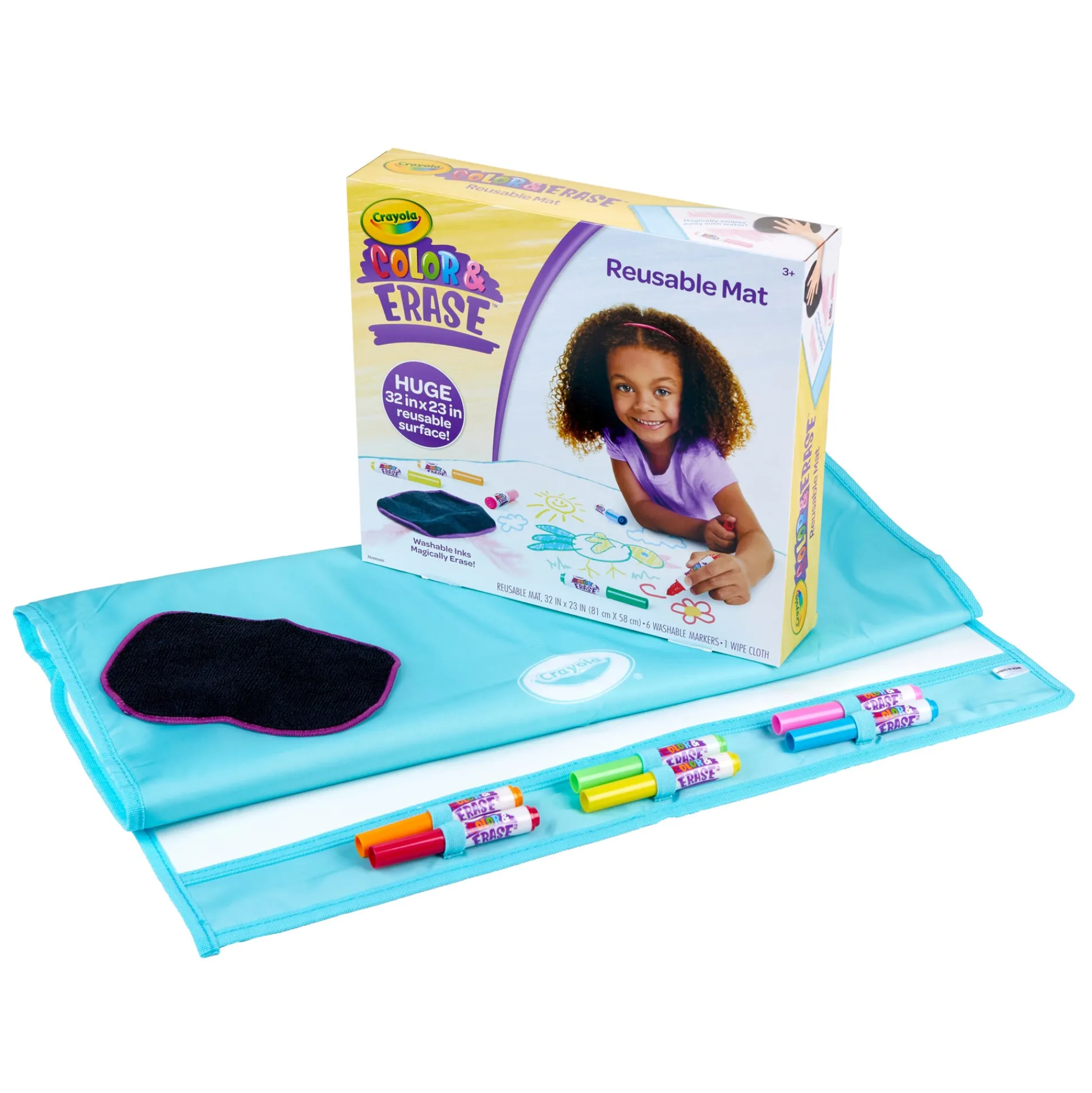 Educators Resource Crayola Color & Erase Reusable Mat with Washable Markers* Drawing, Color & Painting