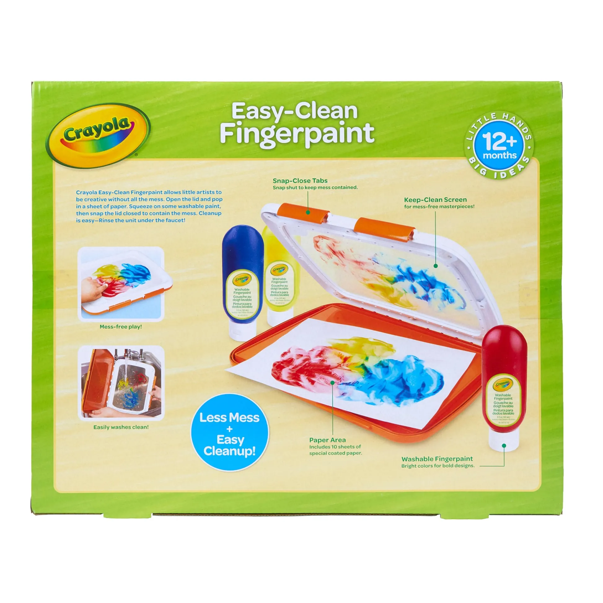 Educators Resource Crayola Easy-Clean Fingerpaint Set - Vibrant Toddler Art Kit* Drawing, Color & Painting