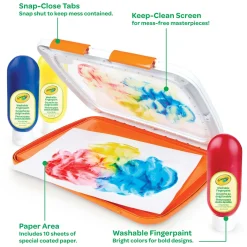 Educators Resource Crayola Easy-Clean Fingerpaint Set - Vibrant Toddler Art Kit* Drawing, Color & Painting