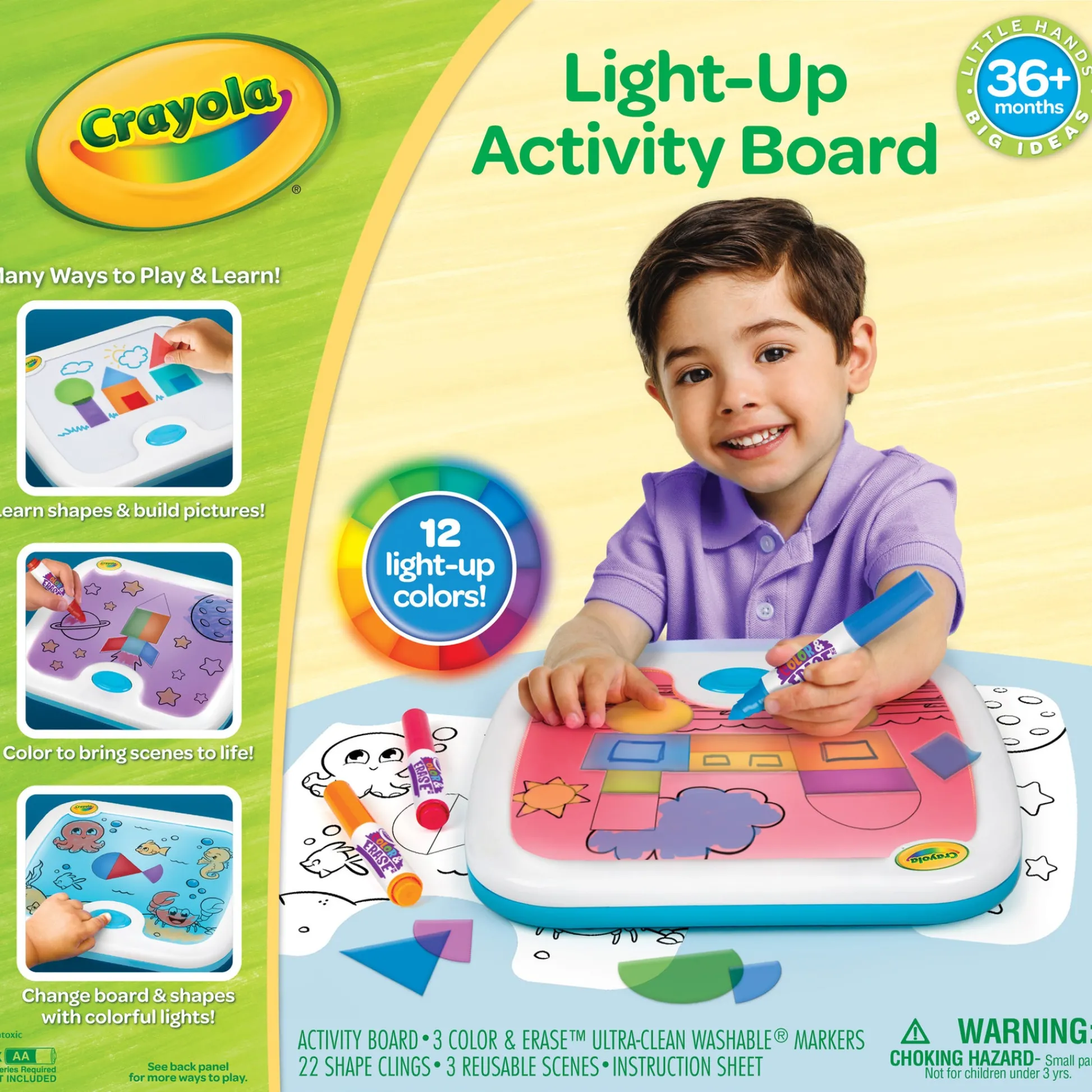 Educators Resource Crayola Light-Up Activity Board Shape and Color Exploration Set* Drawing, Color & Painting