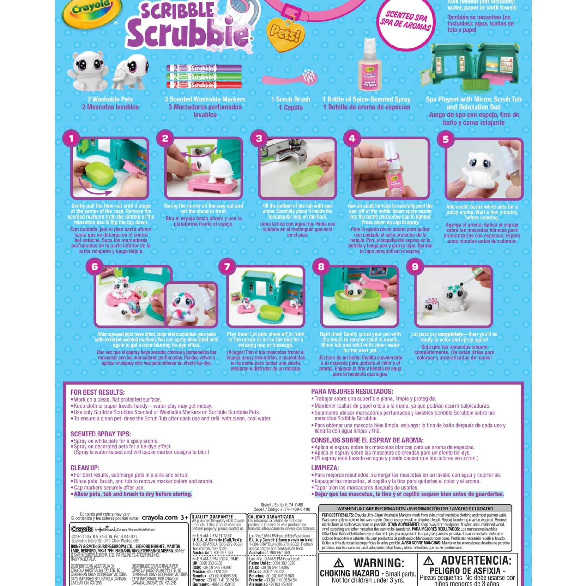 Educators Resource Crayola Scribble Scrubbie Pets Scented Spa Playset* Drawing, Color & Painting