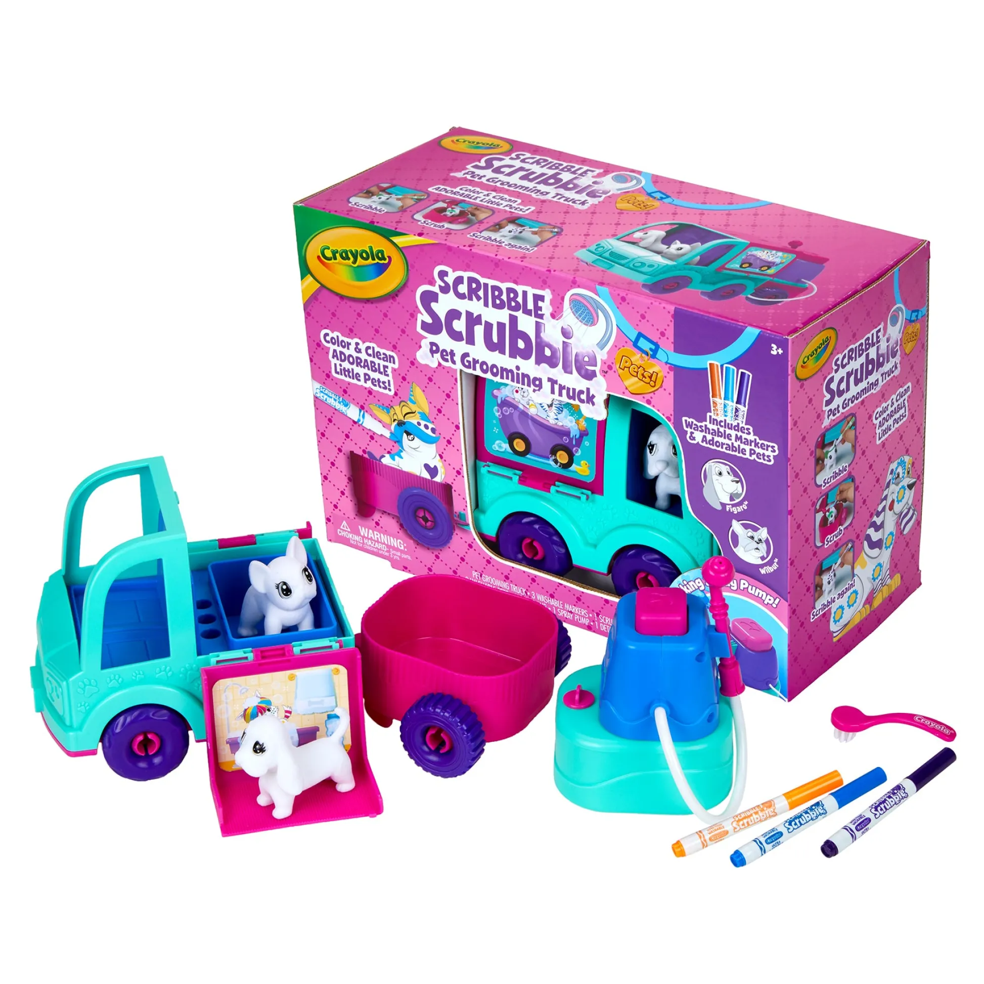 Educators Resource Crayola Scribble Scrubbie Pets Grooming Truck Playset* Drawing, Color & Painting