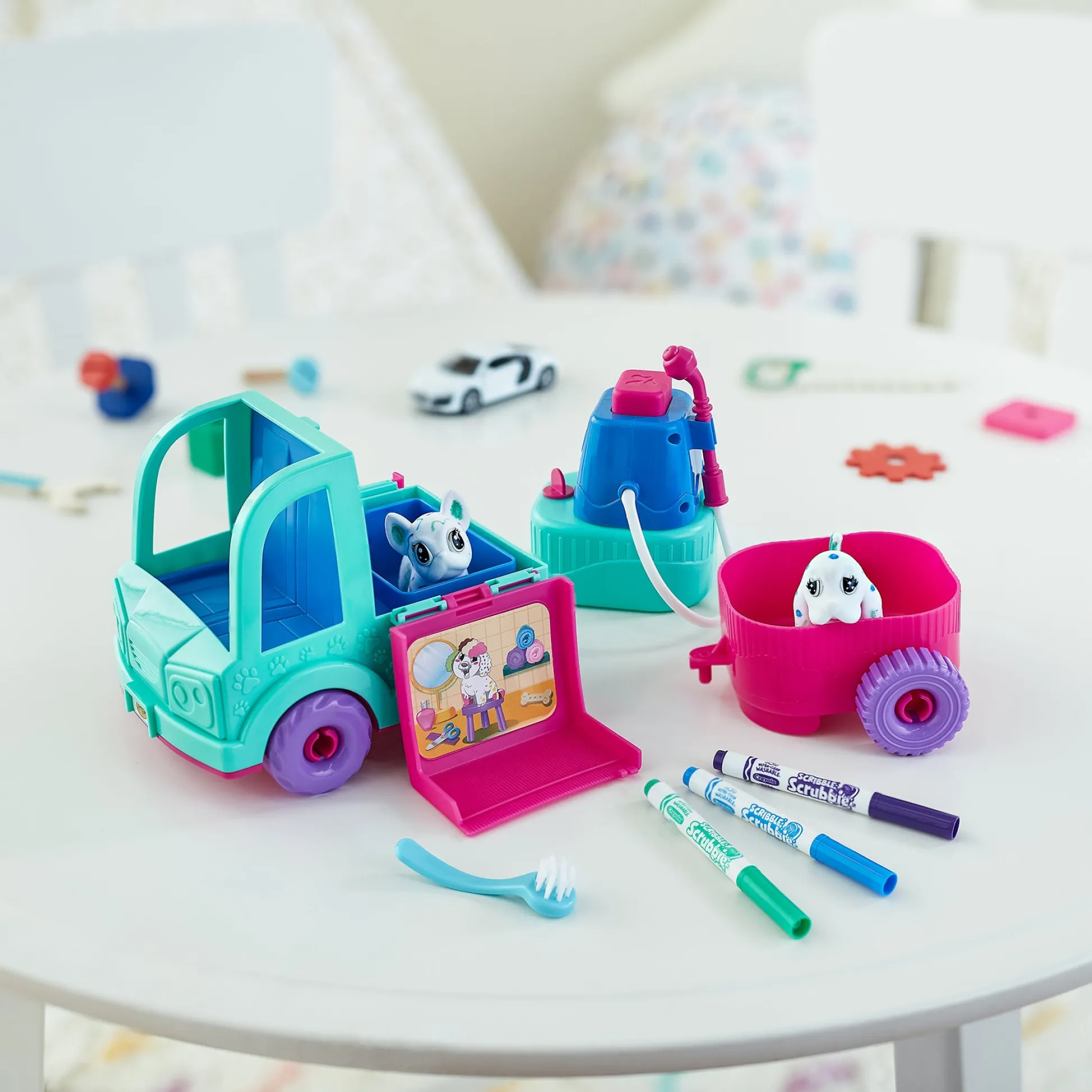 Educators Resource Crayola Scribble Scrubbie Pets Grooming Truck Playset* Drawing, Color & Painting