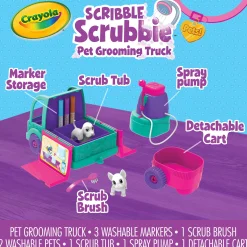 Educators Resource Crayola Scribble Scrubbie Pets Grooming Truck Playset* Drawing, Color & Painting