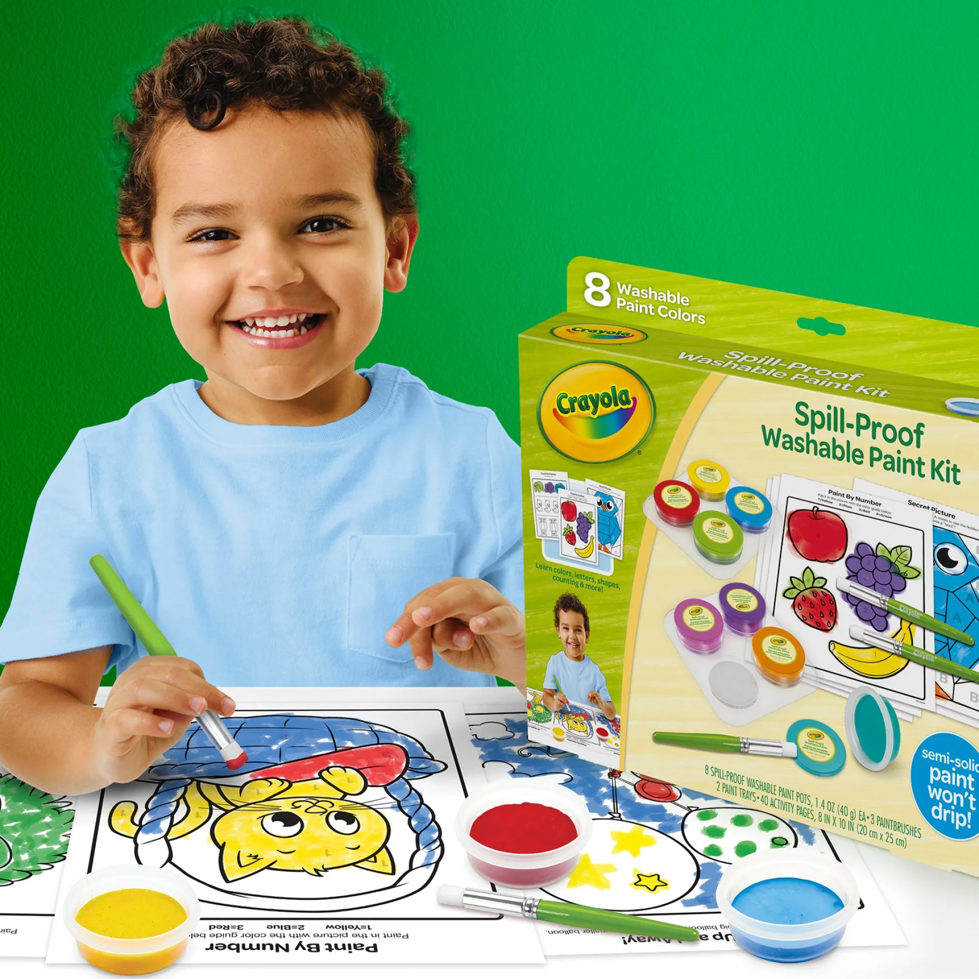 Educators Resource Crayola Spill-Proof Washable Paint Kit for Kids* Drawing, Color & Painting