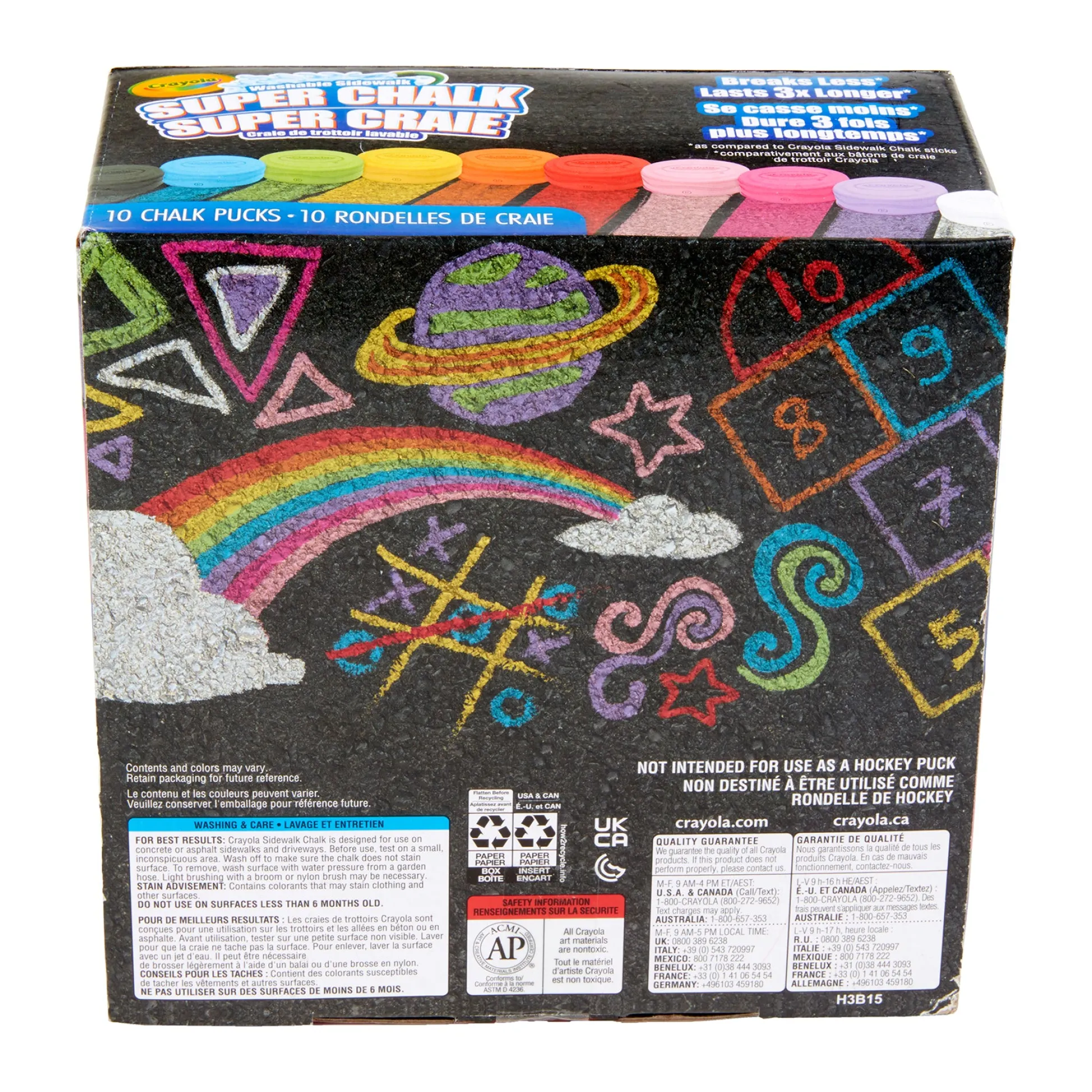 Educators Resource Crayola Super Chalk Rainbow Creativity Set - 10 Vibrant Colors* Drawing, Color & Painting