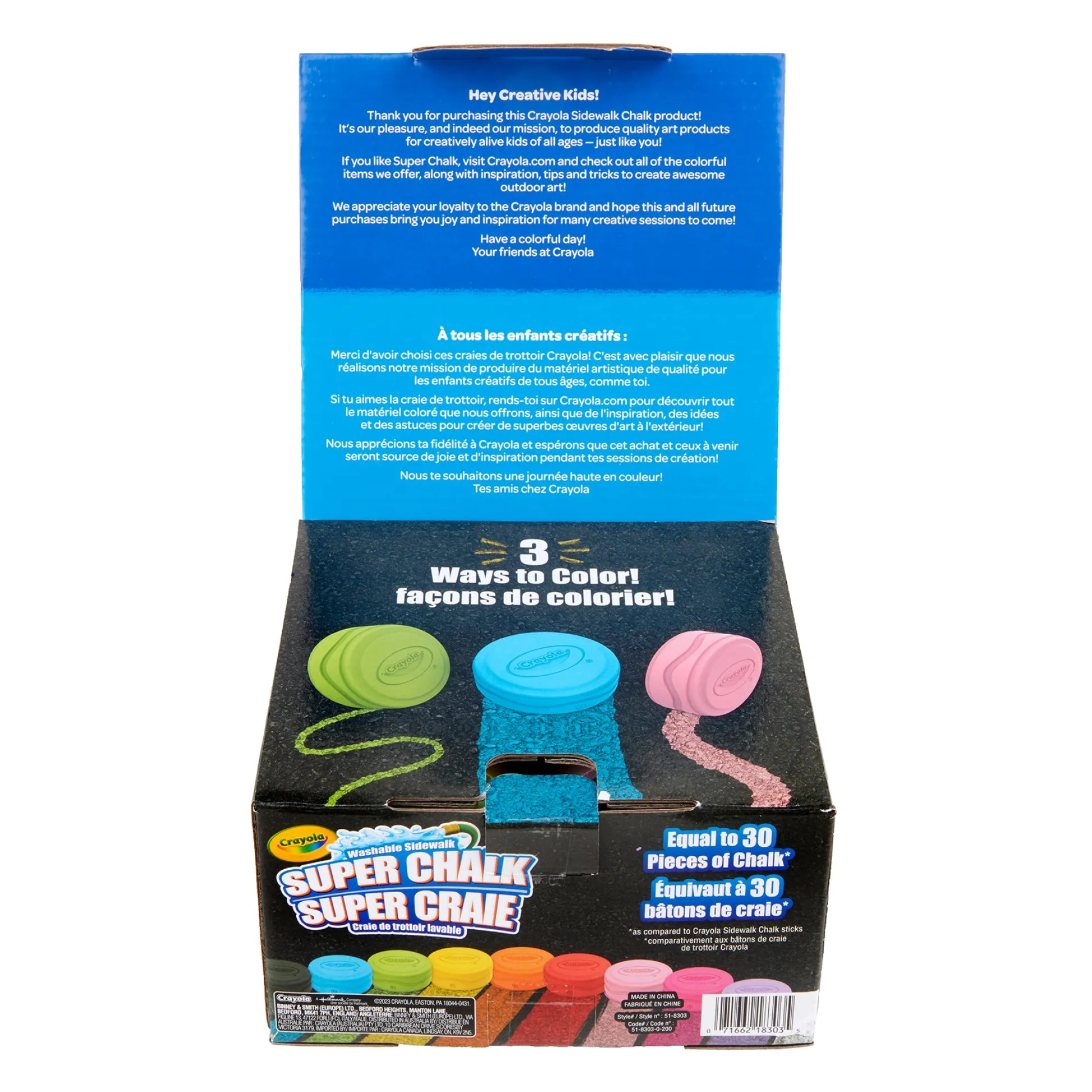 Educators Resource Crayola Super Chalk Rainbow Creativity Set - 10 Vibrant Colors* Drawing, Color & Painting