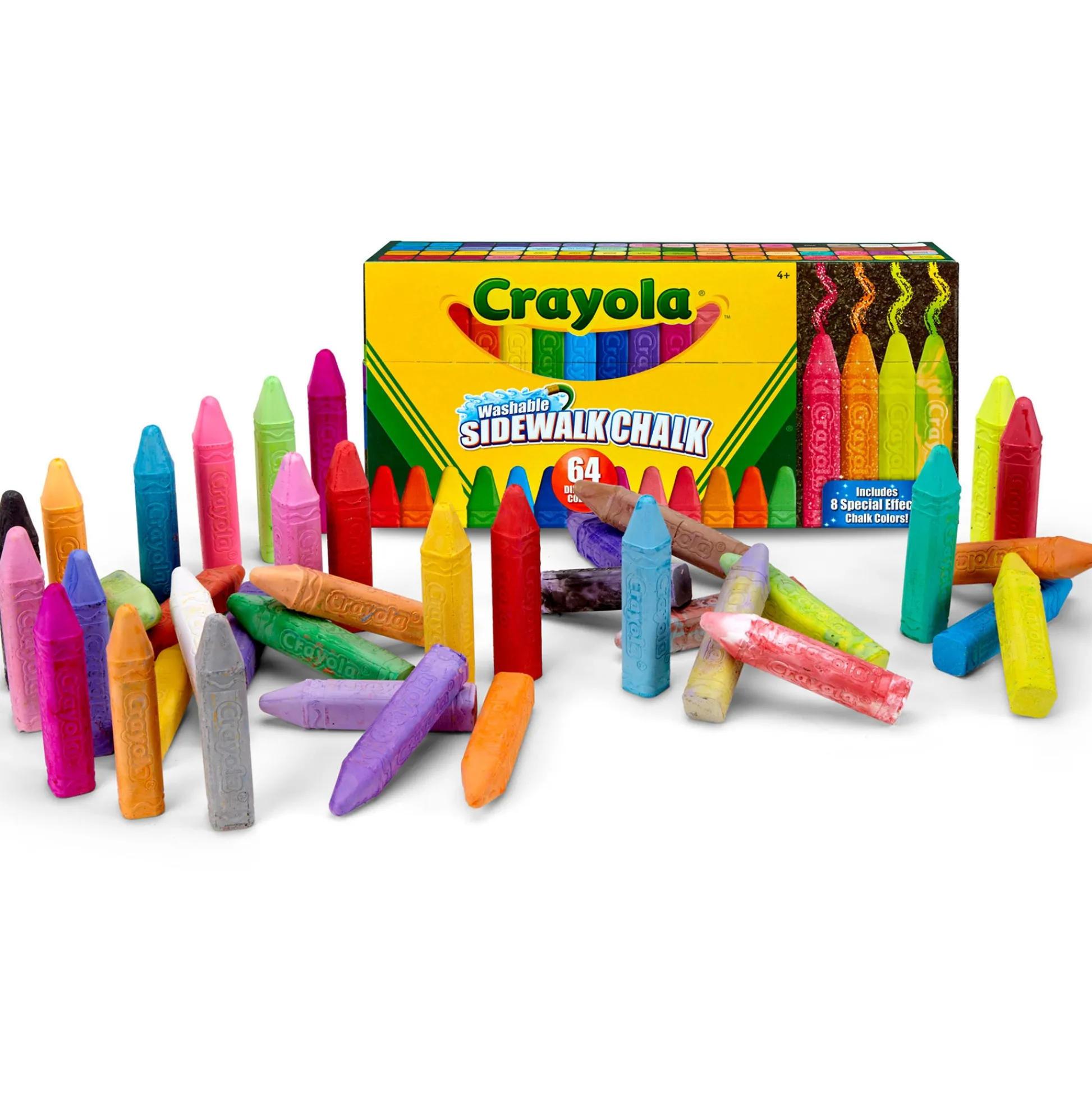 Educators Resource Crayola Ultimate Washable Sidewalk Chalk Set - Vibrant 64 Count* Drawing, Color & Painting