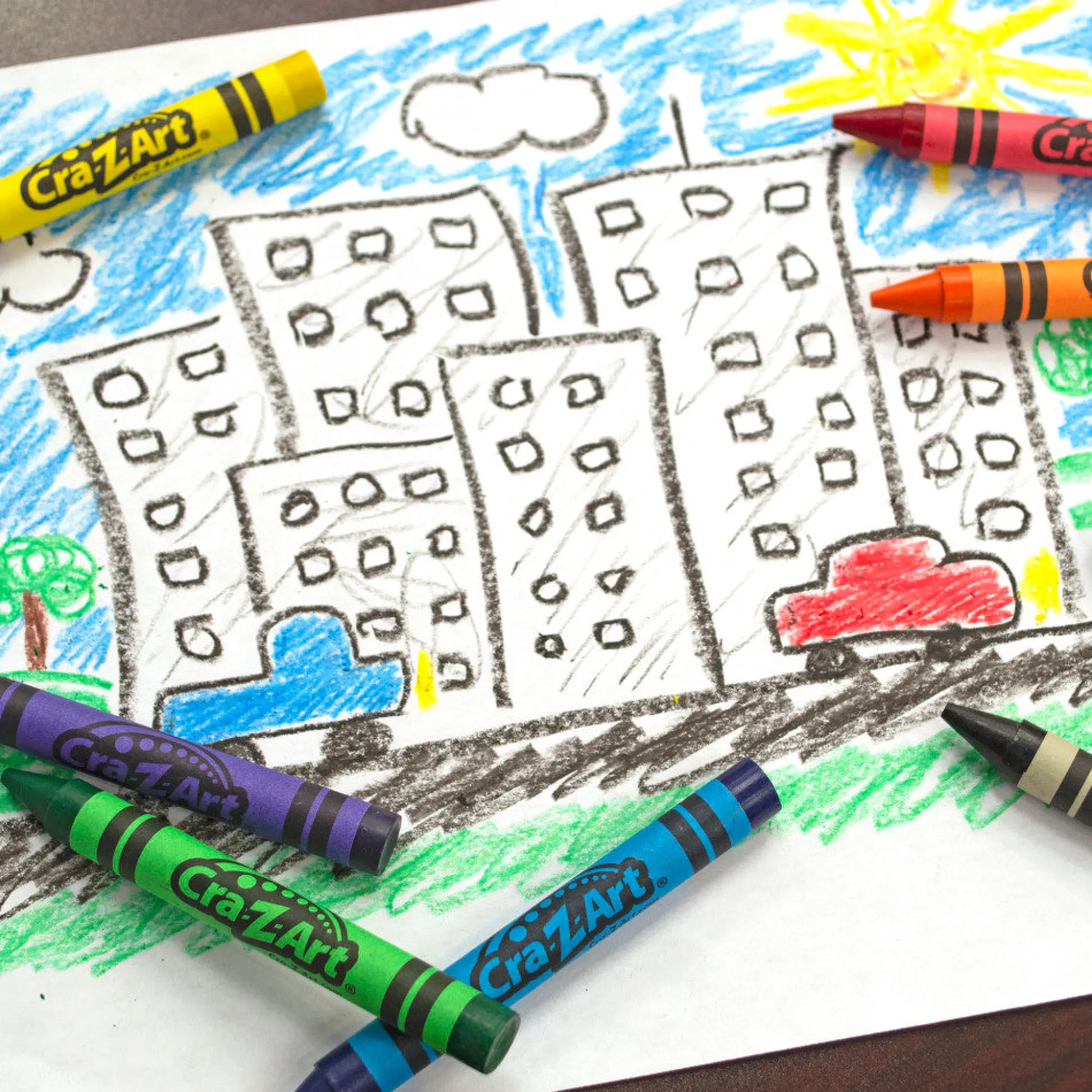 Flat River Group Cra-Z-Art Classroom Pack: Jumbo Crayons - 200 Pieces, 8 Bright Colors* Drawing, Color & Painting