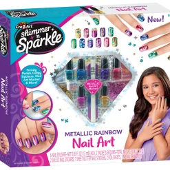 Flat River Group Cra-Z-Art Shimmer 'N Sparkle Metallic Rainbow Nail Art Design Kit* Crafts & Activities
