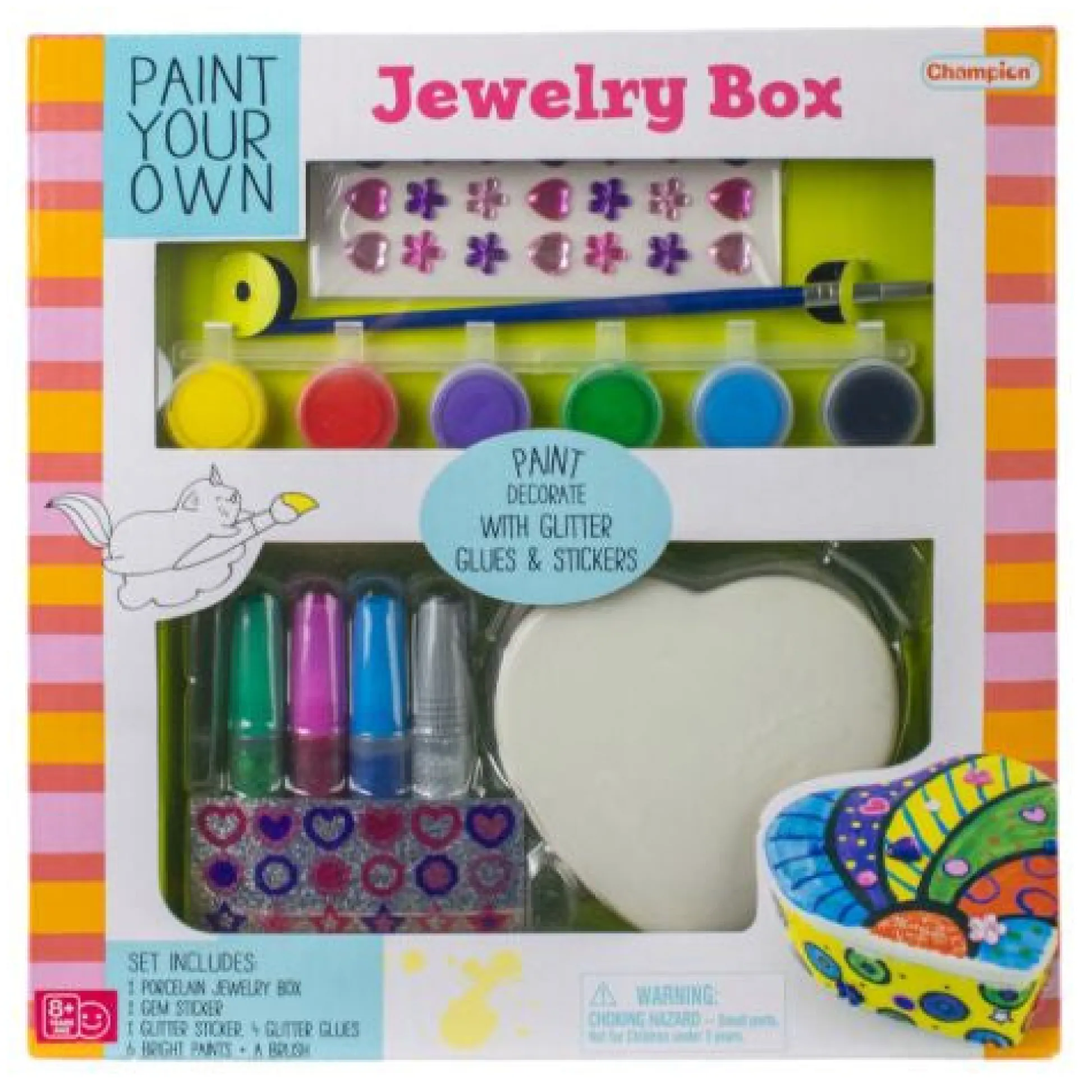 Calendar Holdings, LLC Creative Studio Heart-Shaped DIY Jewelry Box Painting Kit* Crafts & Activities