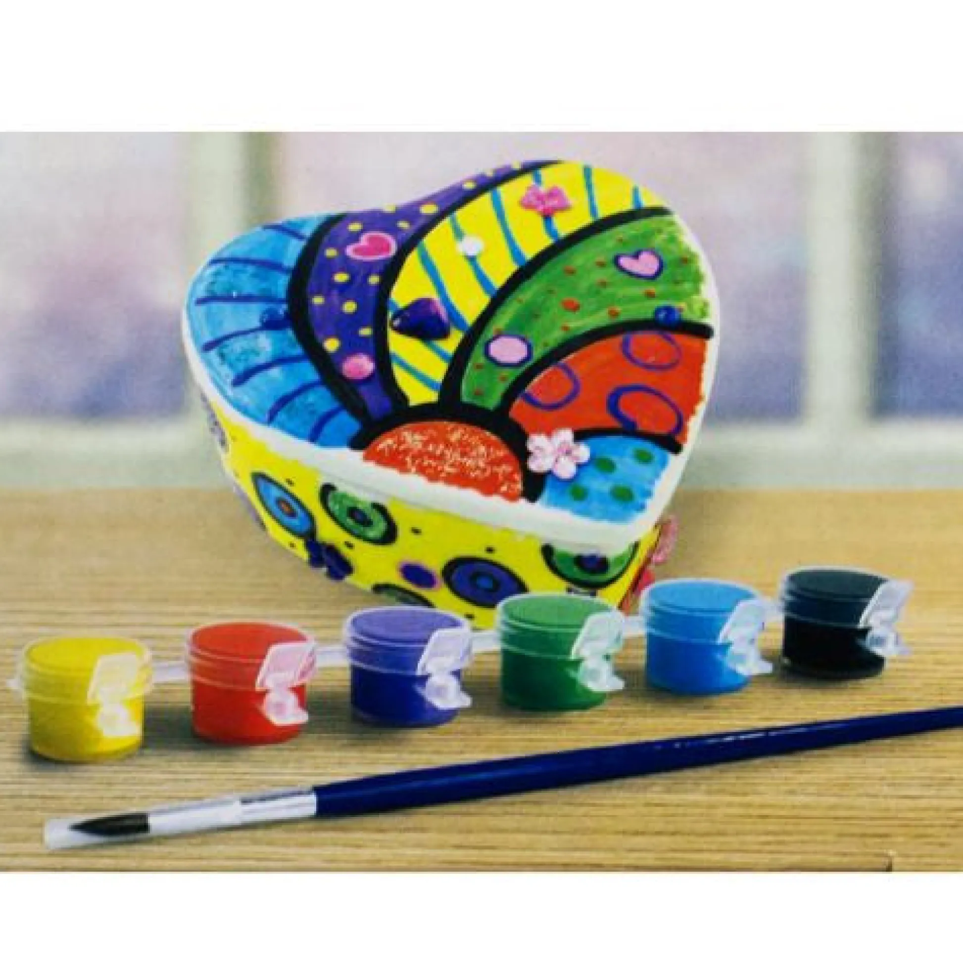Calendar Holdings, LLC Creative Studio Heart-Shaped DIY Jewelry Box Painting Kit* Crafts & Activities