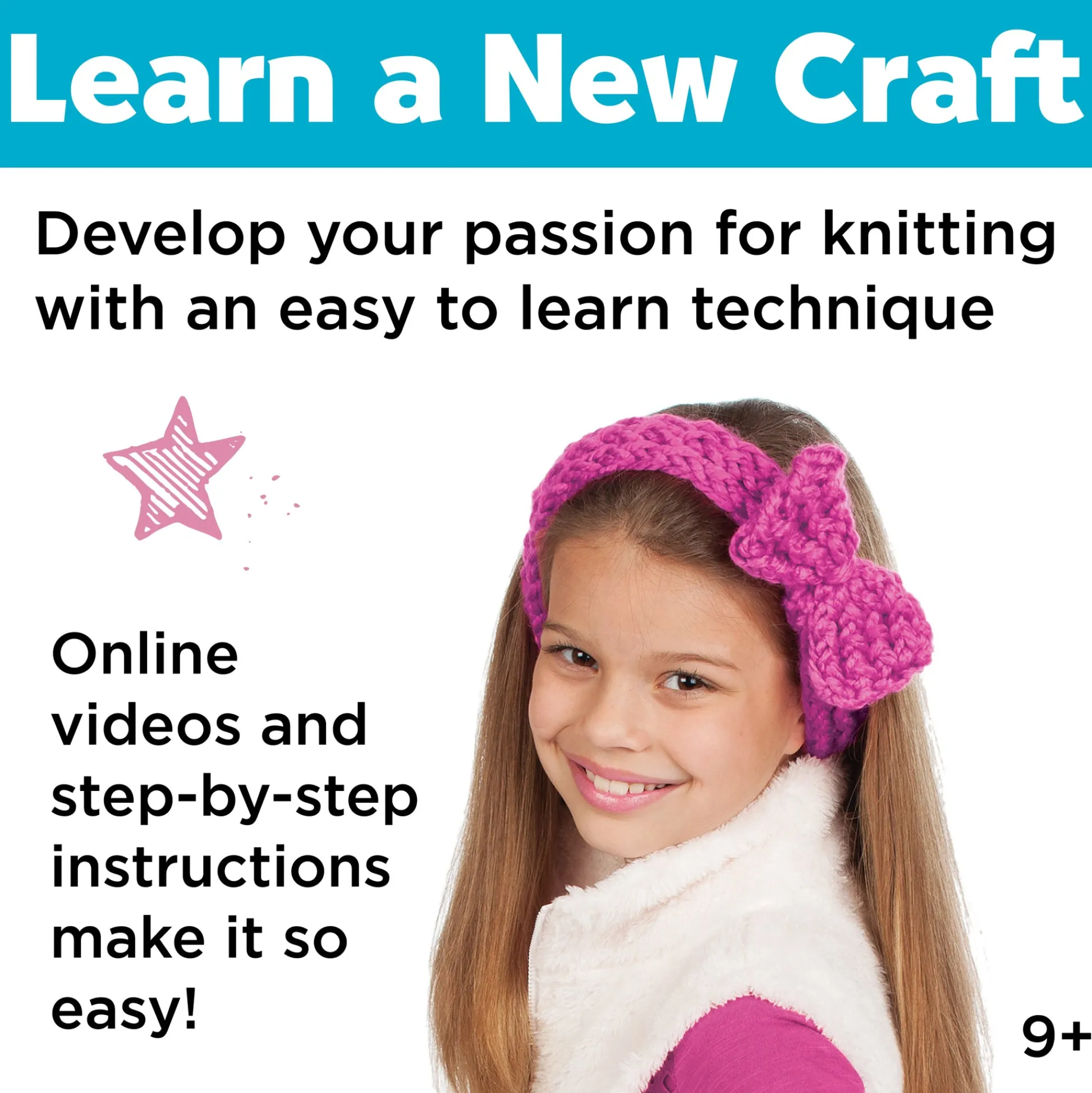 Faber Castell Creativity for Kids Beginner's Quick Knit Headbands Crafting Kit* Crafts & Activities