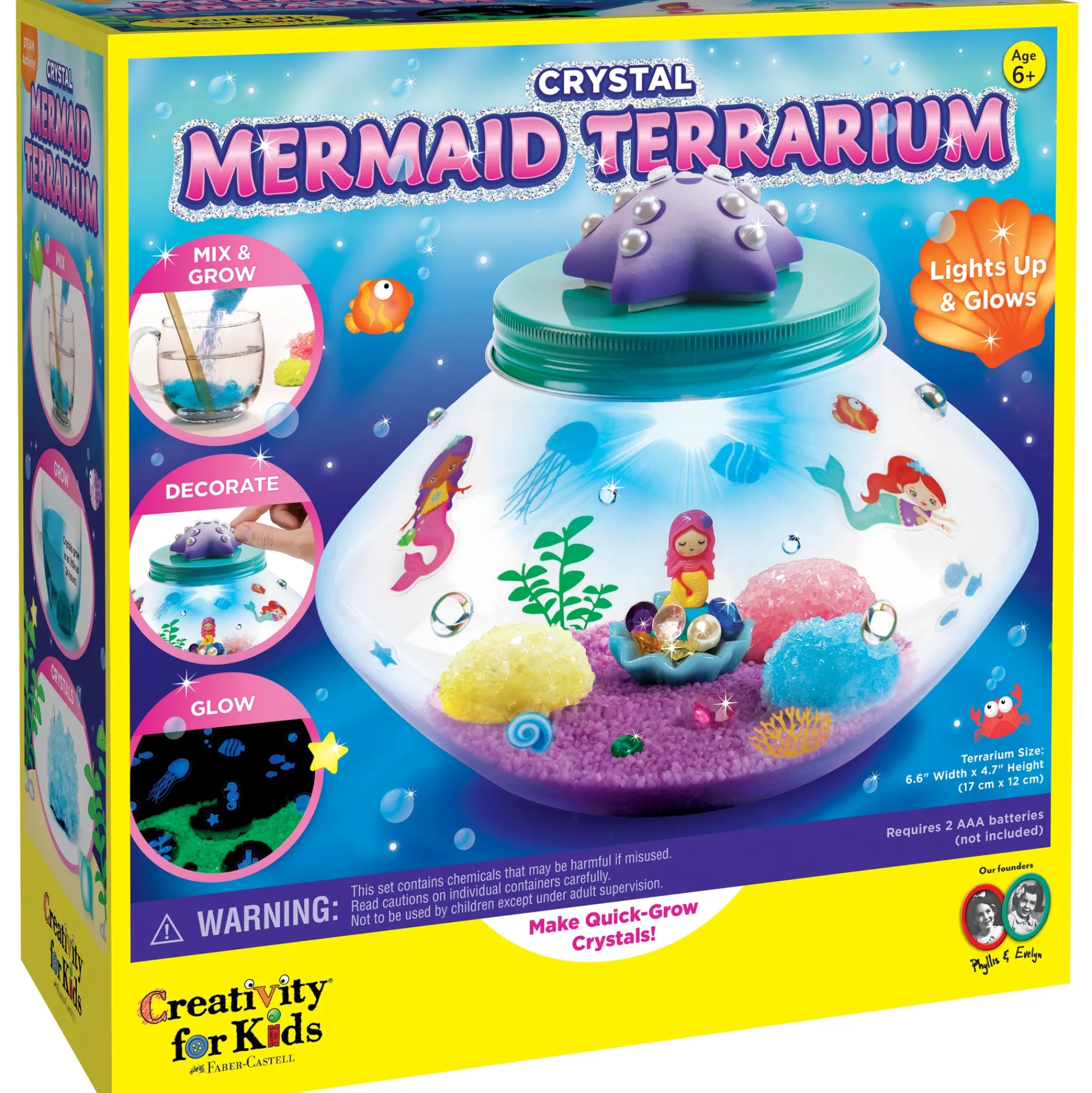 Faber Castell Creativity for Kids Crystal Mermaid Terrarium - Grow Your Own Crystals* Crafts & Activities