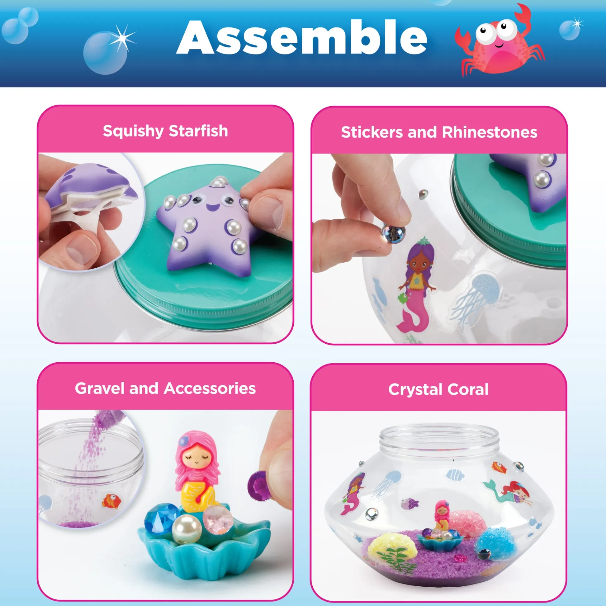 Faber Castell Creativity for Kids Crystal Mermaid Terrarium - Grow Your Own Crystals* Crafts & Activities