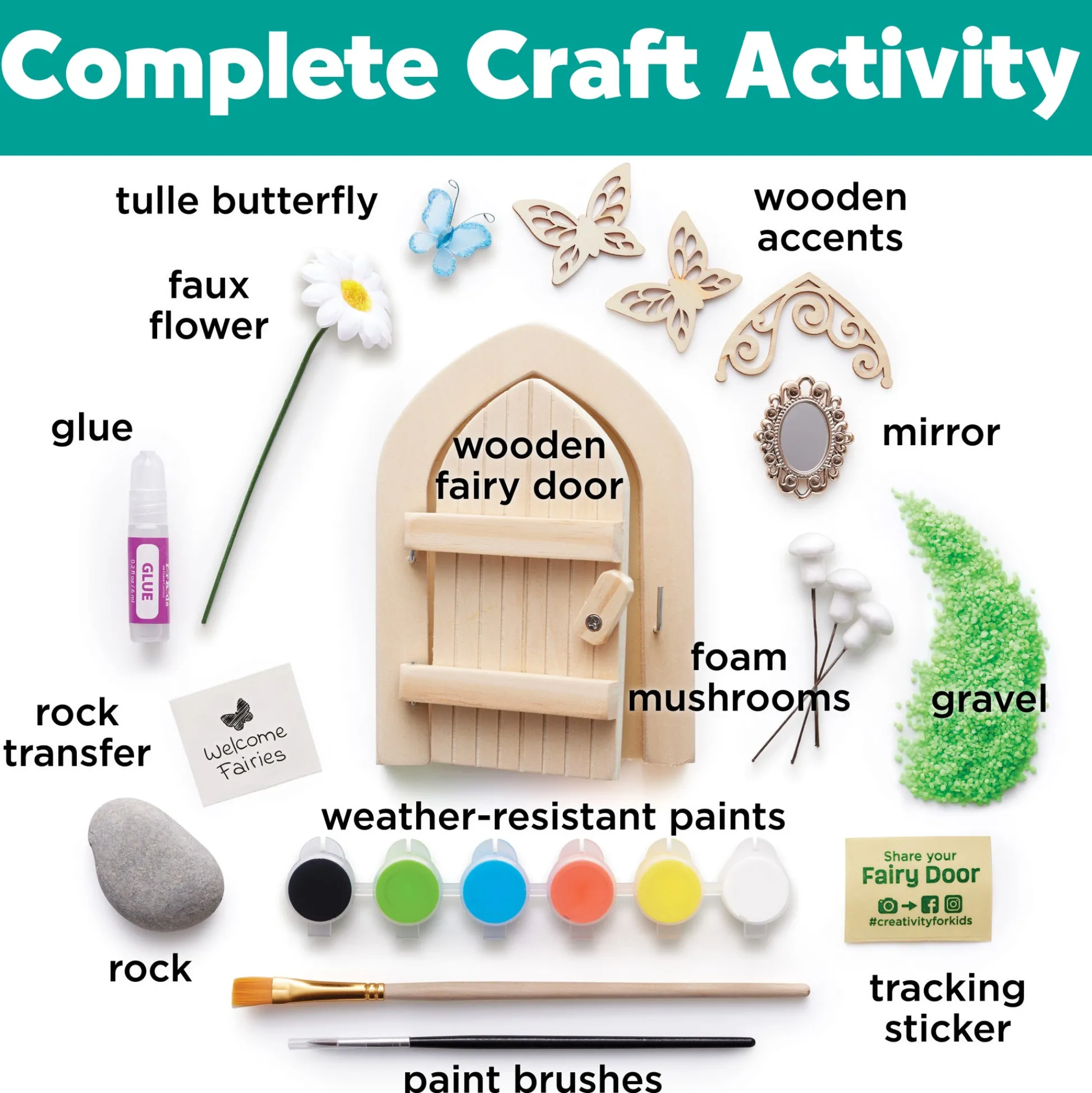 Faber Castell Creativity for Kids Enchanted Butterfly Fairy Door Craft Kit* Crafts & Activities
