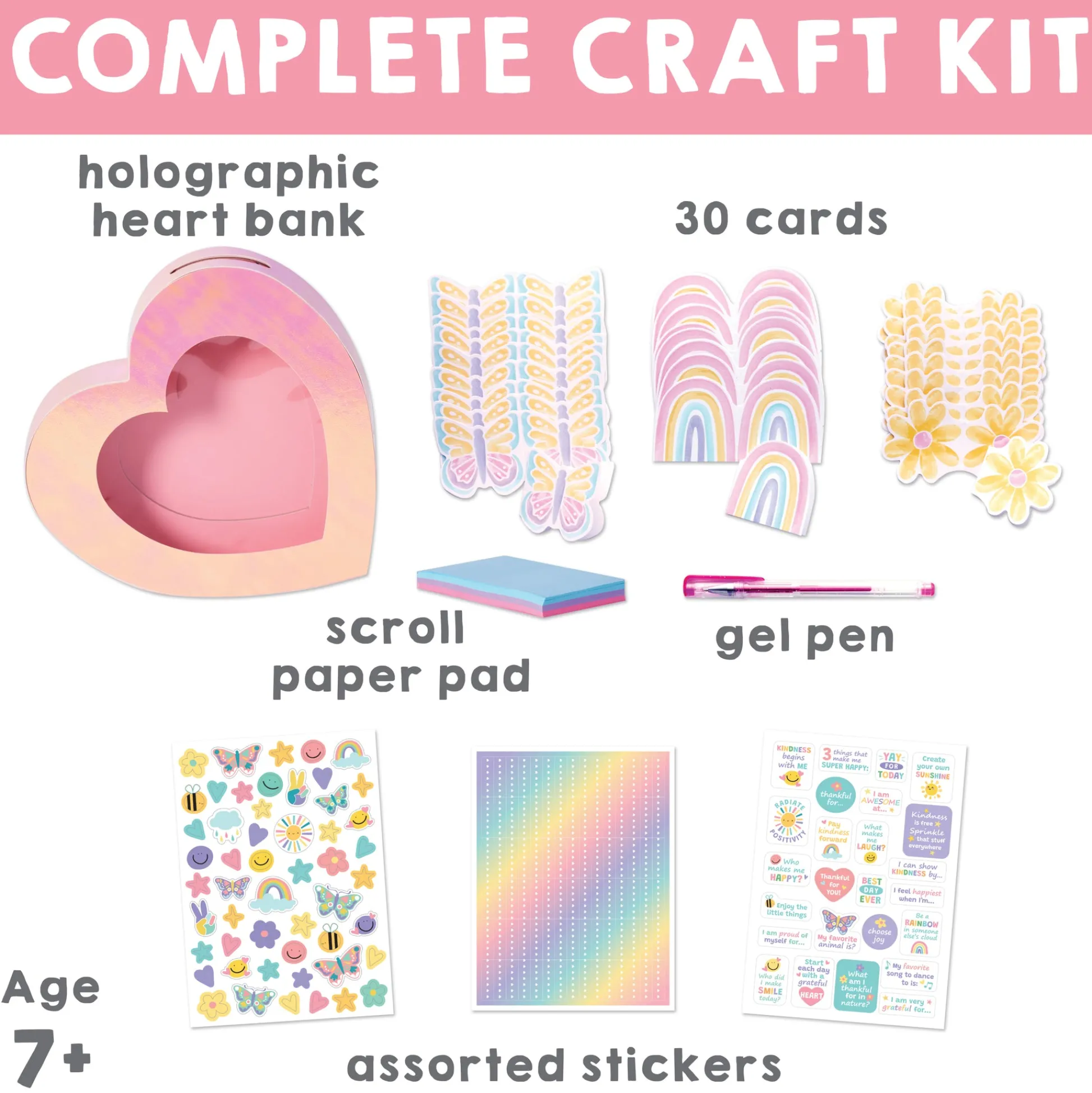 Faber Castell Creativity for Kids Positivity Heart-Shaped Happiness Bank Kit* Social & Emotional Skills|Crafts & Activities