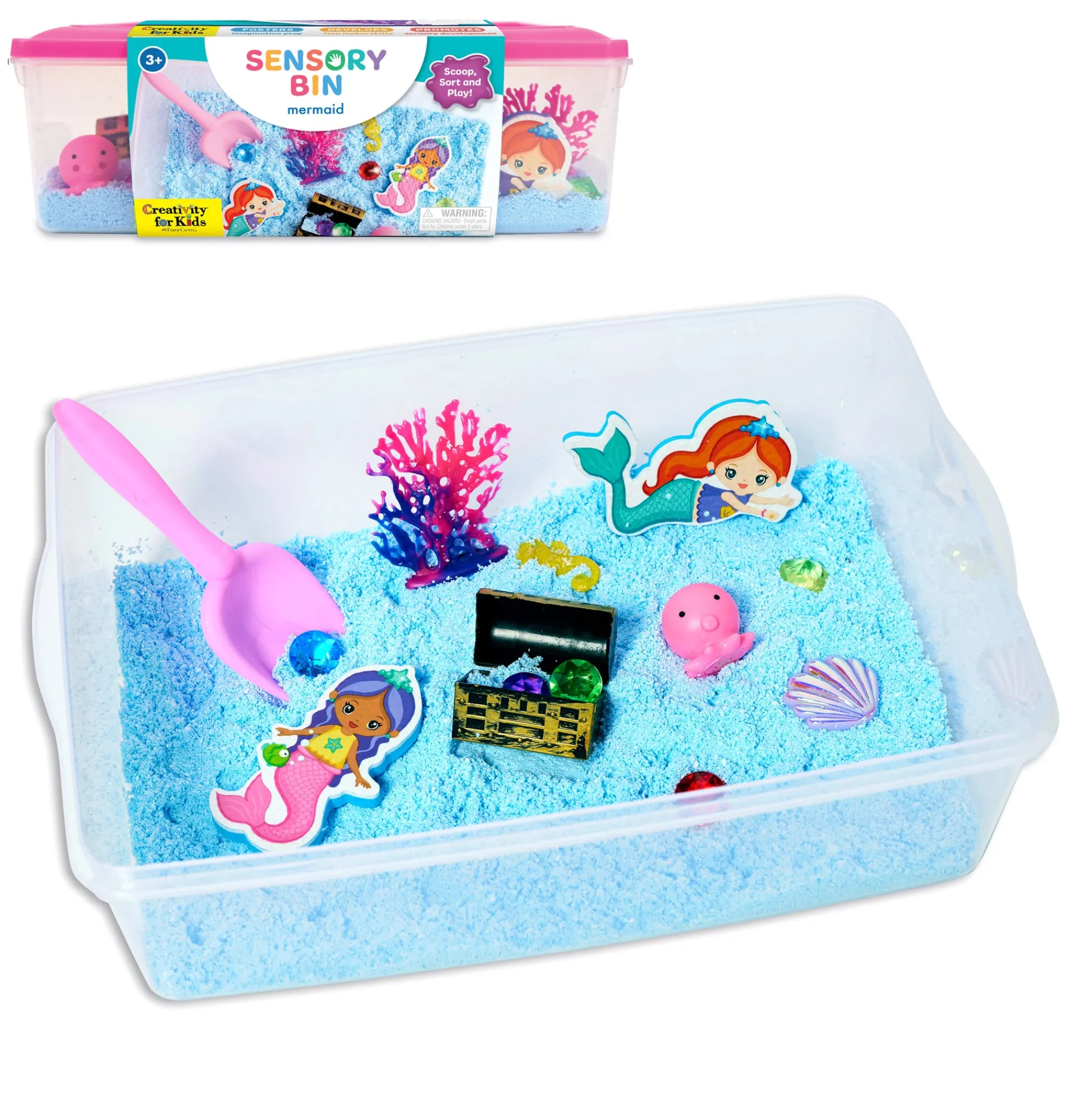 Faber Castell Creativity for Kids Sensory Bin: Ocean Mermaid Adventure* Clay, Dough & Sand Art