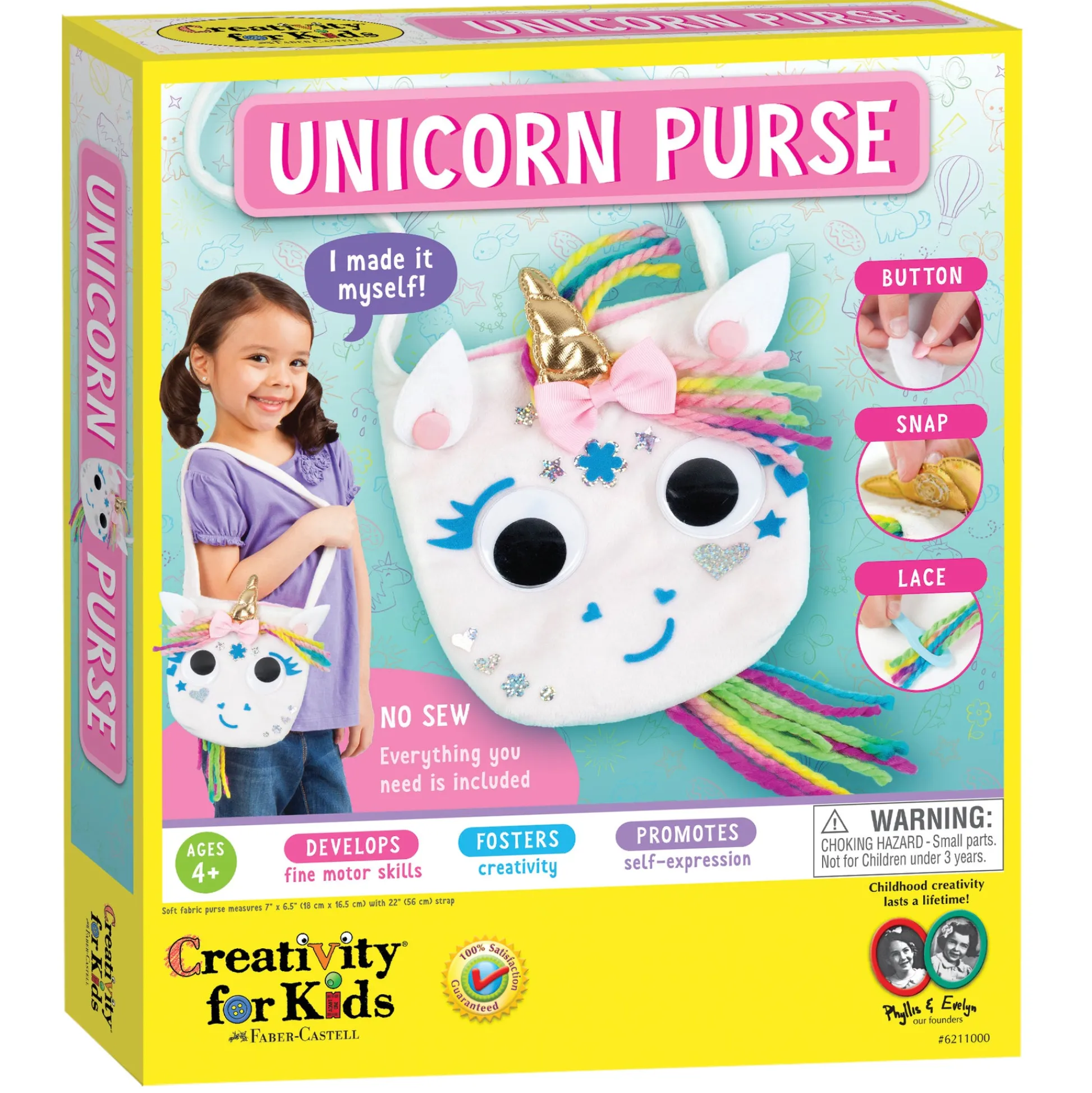 Faber Castell Creativity for Kids Unicorn Magic No-Sew Craft Purse Kit* Crafts & Activities