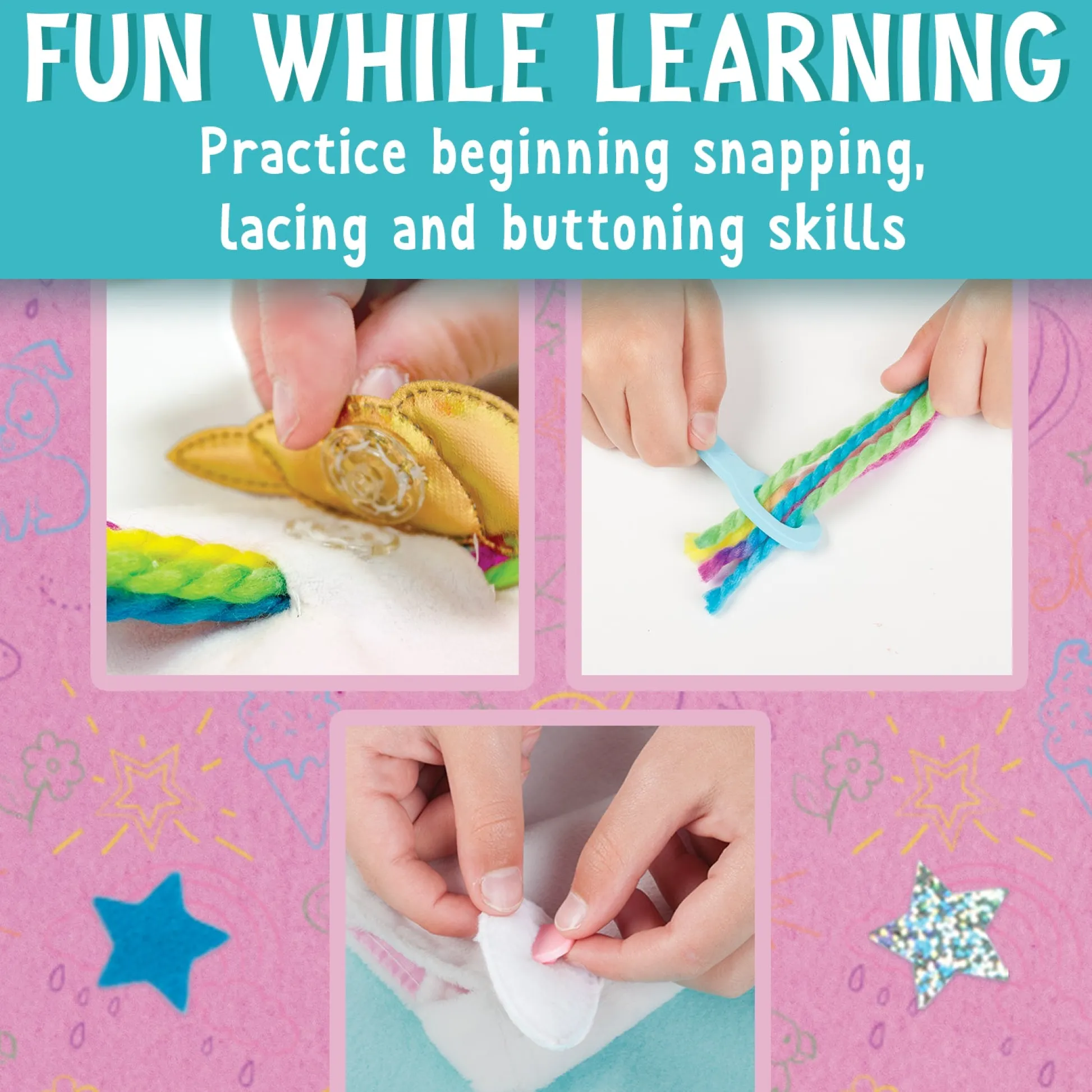 Faber Castell Creativity for Kids Unicorn Magic No-Sew Craft Purse Kit* Crafts & Activities