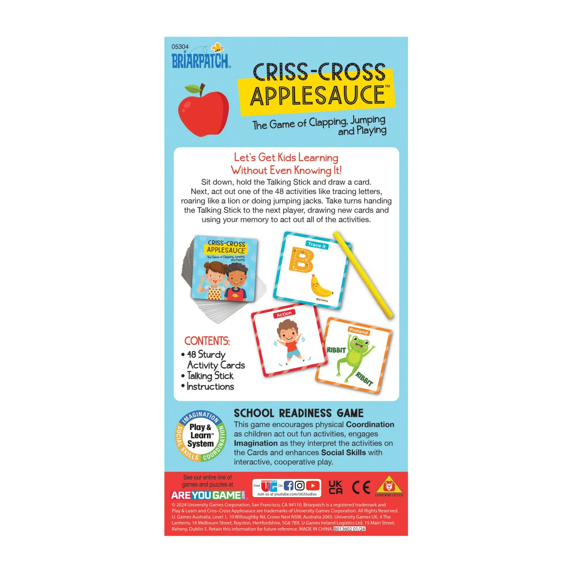 AreYouGame Criss-Cross Applesauce Interactive Learning Game* Social & Emotional Skills|Preschool Education Toys & Activities