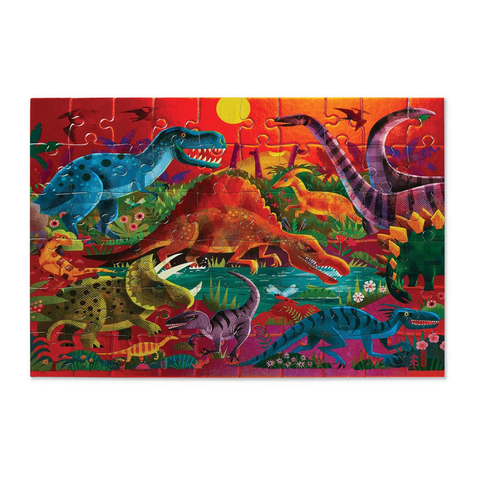 AreYouGame Crocodile Creek Dazzling Dinosaurs Holographic Jigsaw Puzzle - 60 pc* Puzzles