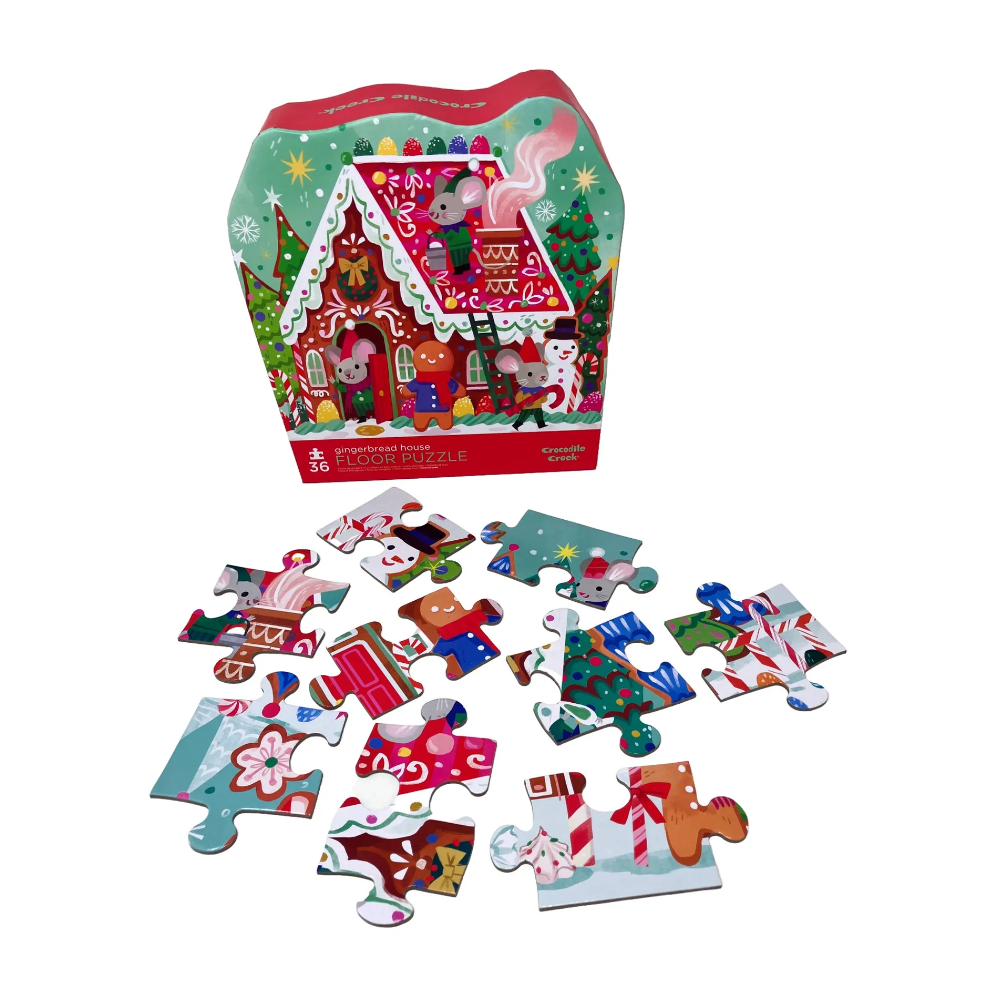 AreYouGame Crocodile Creek Gingerbread House 36-Piece Floor Puzzle* Puzzles