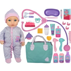 Flat River Group Cuddle Kids 15 inch Baby's First Check Up Doll - Pink & Purple* Baby Dolls|Stuffed Animals & Plush Toys