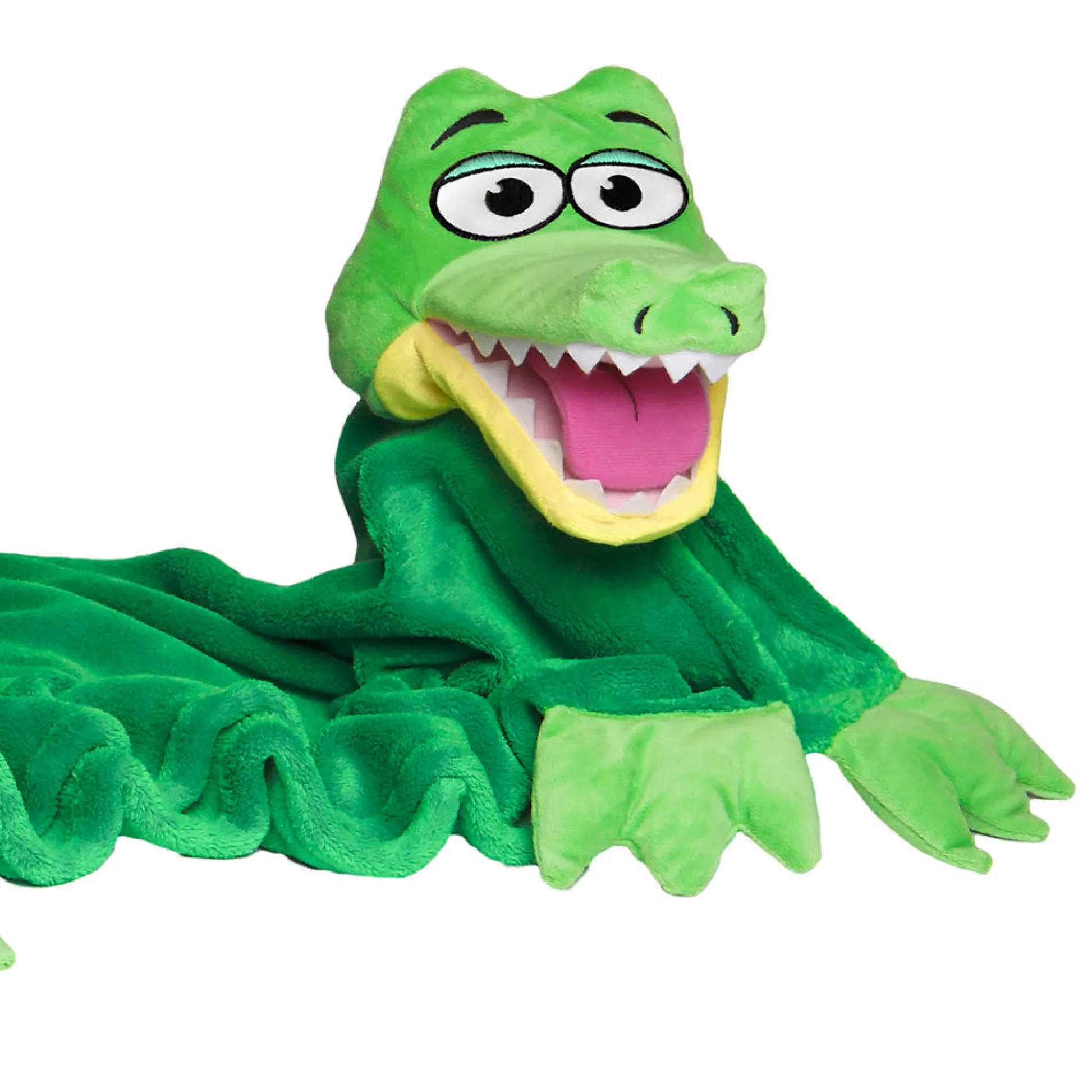 Flat River Group Cuddleuppets Gator - Green, 2-in-1 Plush Puppet & Blanket* Puppets & Puppet Theaters|Dress Up
