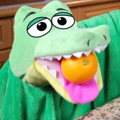 Flat River Group Cuddleuppets Gator - Green, 2-in-1 Plush Puppet & Blanket* Puppets & Puppet Theaters|Dress Up
