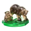 AreYouGame 3D Crystal Puzzle - Brown Bear and Baby: Enchanting Wilderness Adventure, 40 Pcs* Puzzles