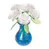 AreYouGame 3D Crystal Puzzle - Eloquent White Roses in a Vase, 47 Pieces* Puzzles