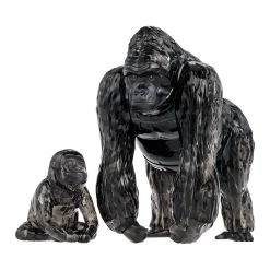 AreYouGame 3D Crystal Puzzle - Gorilla and Baby (Black): 48 Pcs* Puzzles