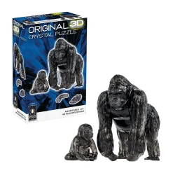 AreYouGame 3D Crystal Puzzle - Gorilla and Baby (Black): 48 Pcs* Puzzles