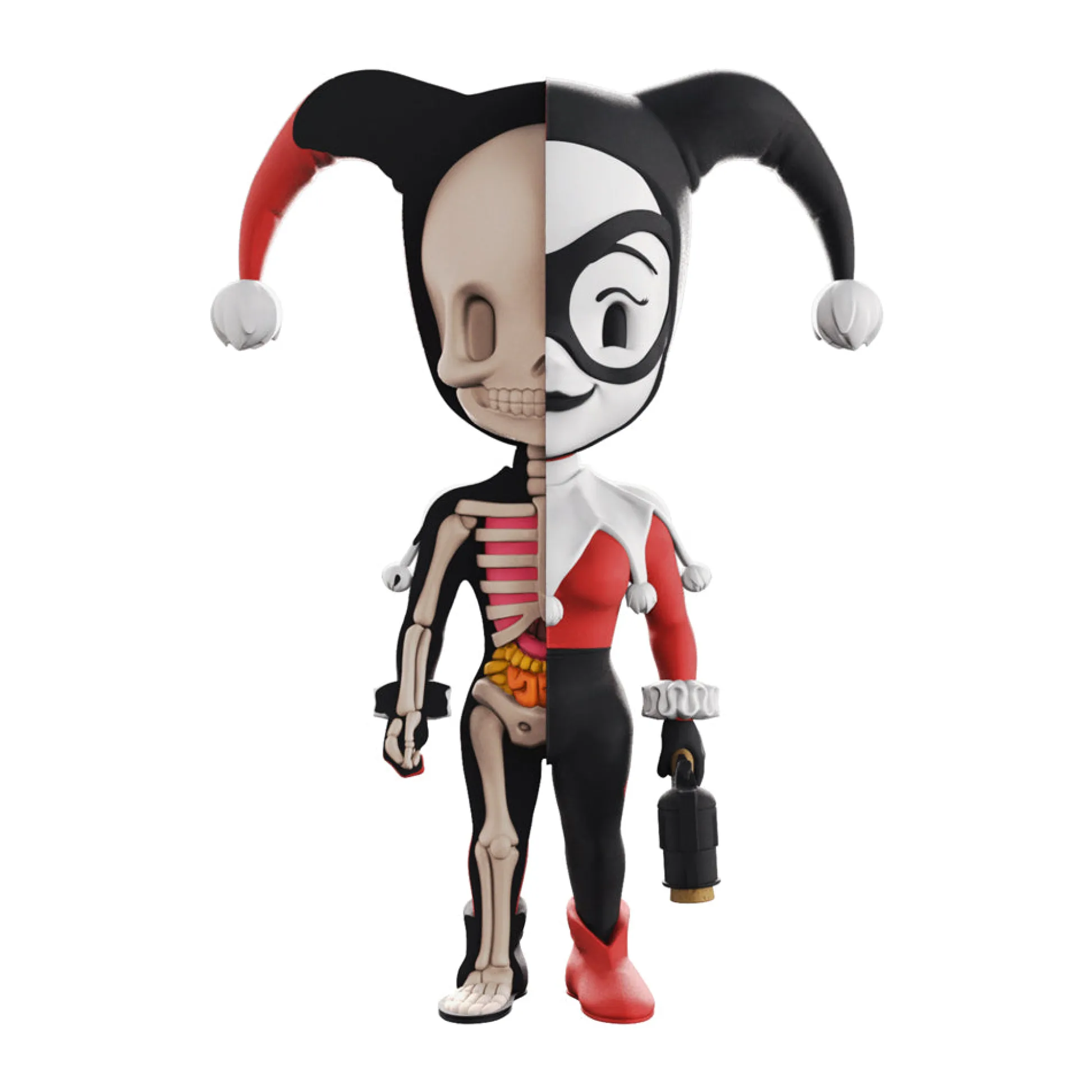 AreYouGame 4D Master XXRAY Vinyl Art Figure - 7 Inch Harley Quinn Dissected Collectible* Collectible Figures & Playsets|Dc Comics
