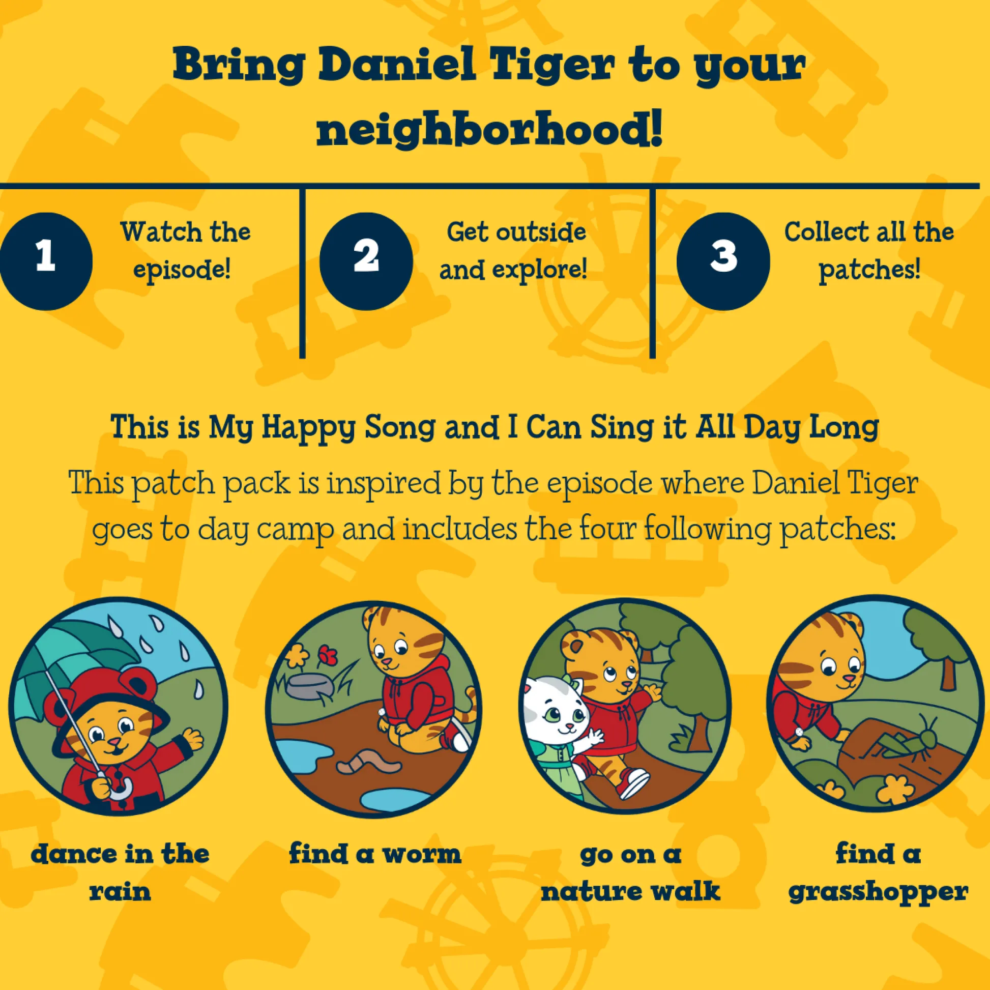 carter joey Daniel Tiger's Neighborhood x Camp Adventure Patches* Crafts & Activities