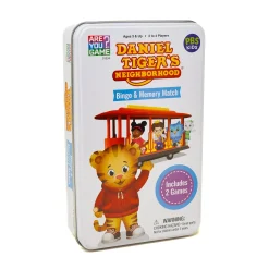 AreYouGame Daniel Tiger's Neighborhood Interactive Bingo & Memory Match Tin* Toddler & Preschool Games & Puzzles|Social & Emotional Skills