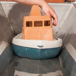 Flat River Group Dantoy BIO Tuff Tuff Boat - Eco-Friendly Toy Tug Boat in Peach & Blue* Bath Toys