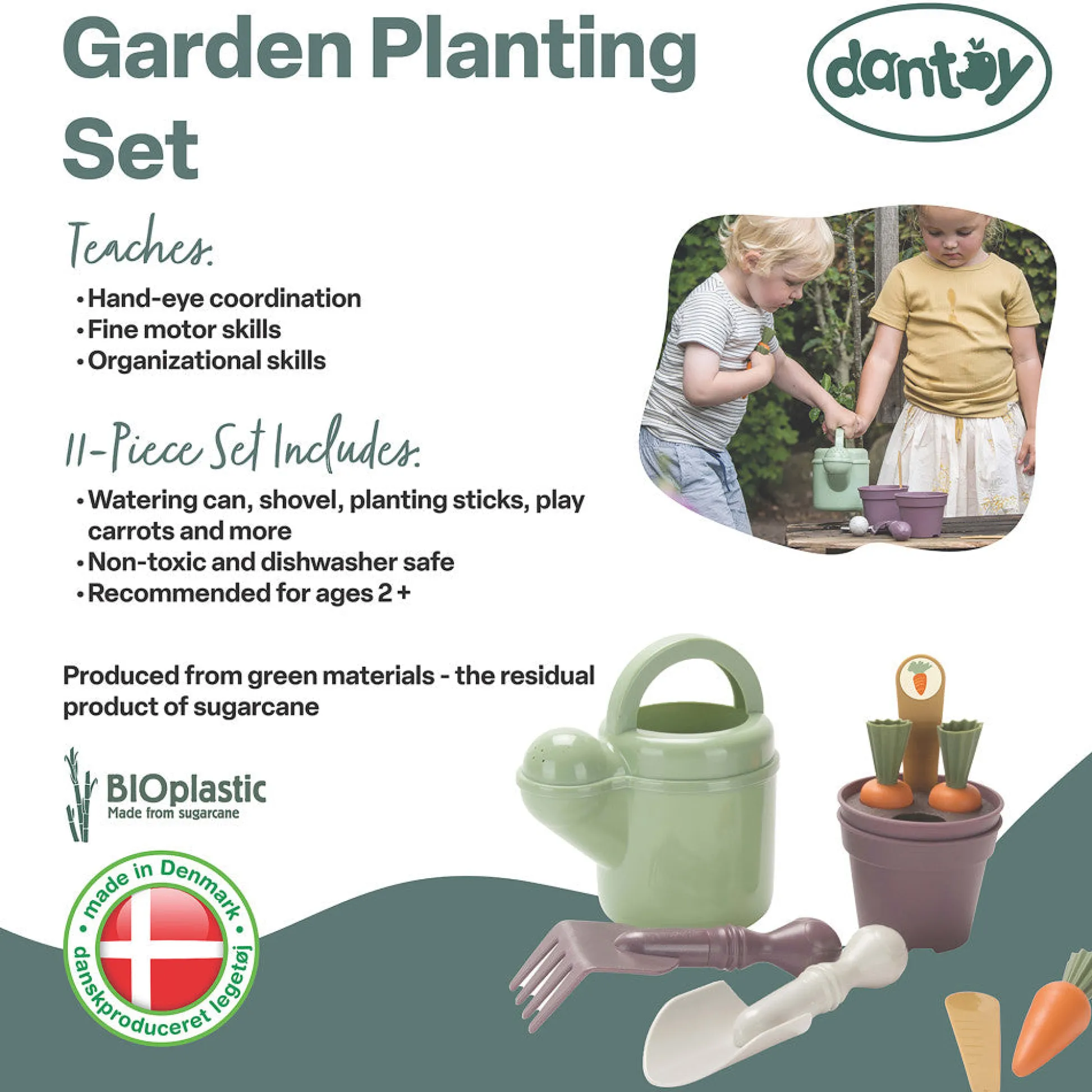Flat River Group Dantoy Green Garden Planting Set - Eco-Friendly Gardening Adventure for Toddlers* Preschool Education Toys & Activities