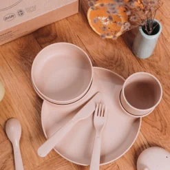 Flat River Group Dantoy Tiny BIO 7-Piece Dinner Set - Sand Color* Developmental Toys
