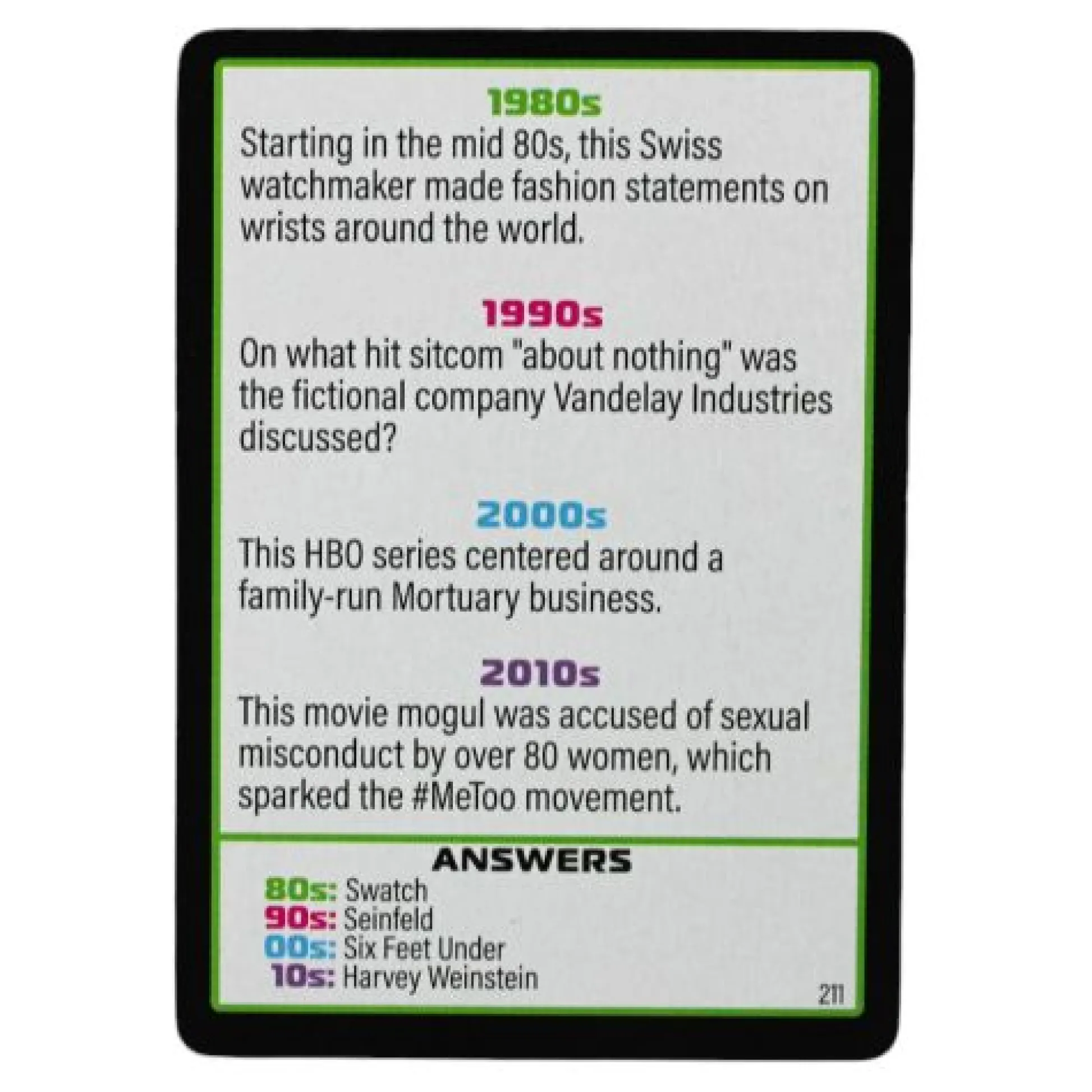 Calendar Holdings, LLC Decades of Trivia Game - Nostalgic Pop Culture Quiz* Role-Playing Games|Board Games