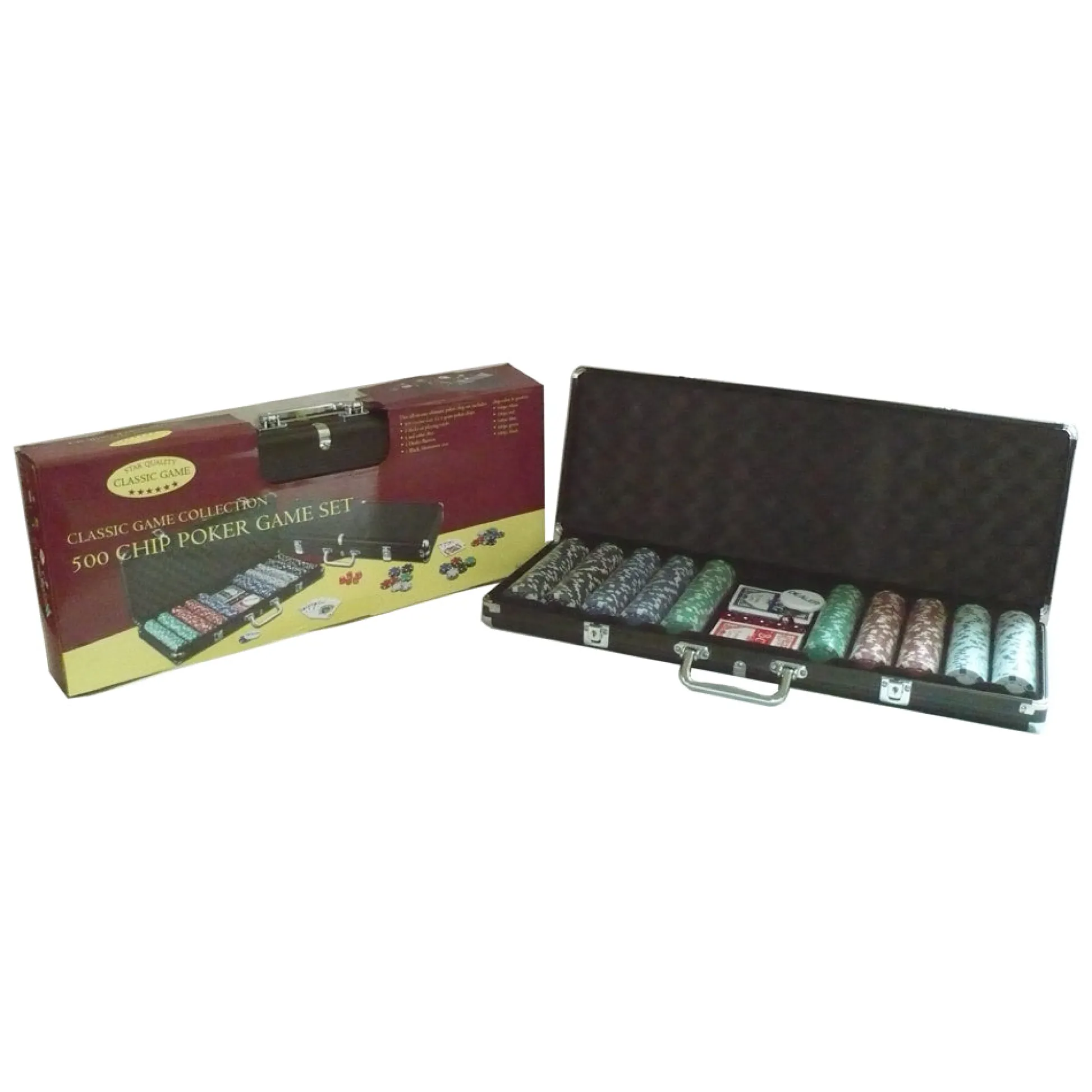 AreYouGame Deluxe 500 Chip Poker Game Set with Aluminum Case* Card Games
